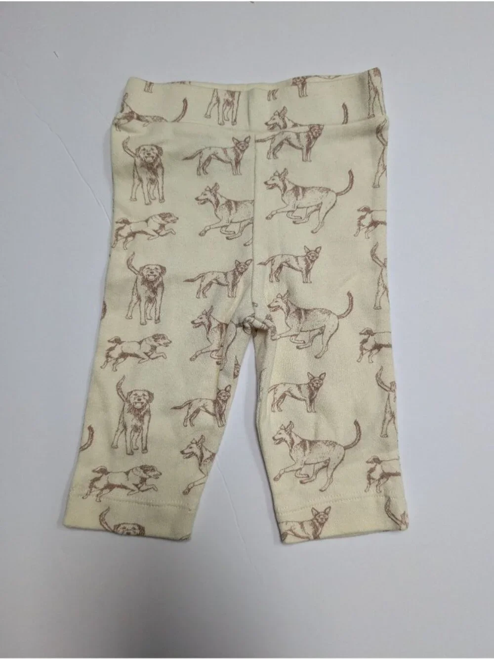 Kate Quinn Organic Cotton Dogs Top Leggings Bib Bow Bundle 3-6 Neutral Mutts